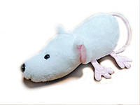Мягкая игрушка Крыса белая 28 см mn