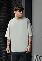 Футболка Staff gray basic oversize серая мужская однотонная без рисунка стаф. Shopen Футболка Staff gray basic