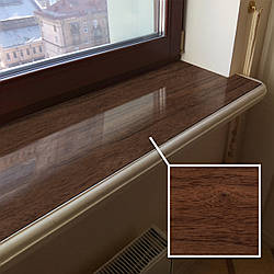 Покриття для підвіконня, м'яке скло з фотодруком під дерево 35 х 100 см ПО-tx11703