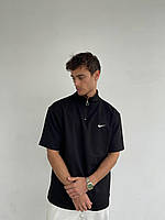 Мужская спортивная футболка для тенниса найк черная Тенниска N - black Shopen Чоловіча спортивна футболка для