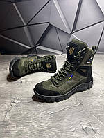 Мужские ботинки осенние тактические берцы БРЦ-2/3053 хаки TR AIR Shopen Чоловічі черевики осінні тактичні