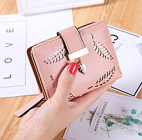 Жіночий маленький гаманець клатч яскравий портмоне для жінок Рожевий Shopen