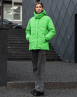 Жіноча демісезонна куртка зелена курточка Staff vio green Shopen