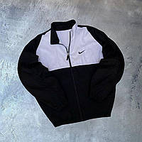 Ветровка черно белая спортивная куртка найк для мужчины ветровка N2 - black Shopen Вітровка чорно біла