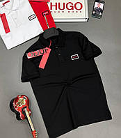 RIO Поло футболка рубашка мужская Hugo Boss Premium черная мужское поло чоловічес / хьюго босс / поло мужское