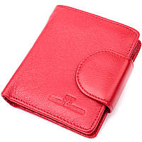 Яркий женский кошелек вертикального типа из натуральной кожи ST Leather Красный Shopen Жіночий яскравий