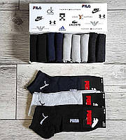 NUI Носки мужские шкарпетки Puma - 12 пар в коробке томми хилфигер / чоловічі шкарпетки носки
