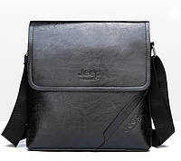 Мужская сумка-планшет Jeep через плечо барсетка сумка-планшет для мужчин экокожа Черный Shopen Чоловіча