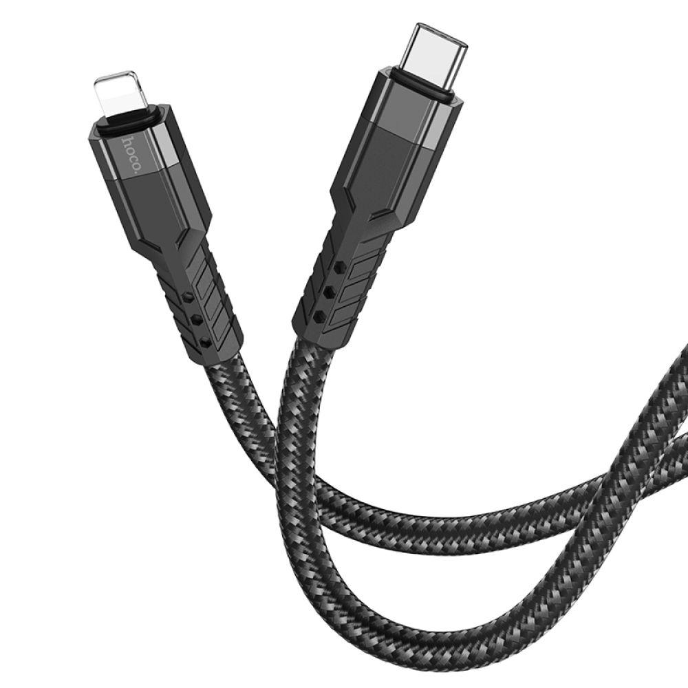 Кабель USB Hoco U110 PD Type-C to Lightning 1.2m Колір Чорний