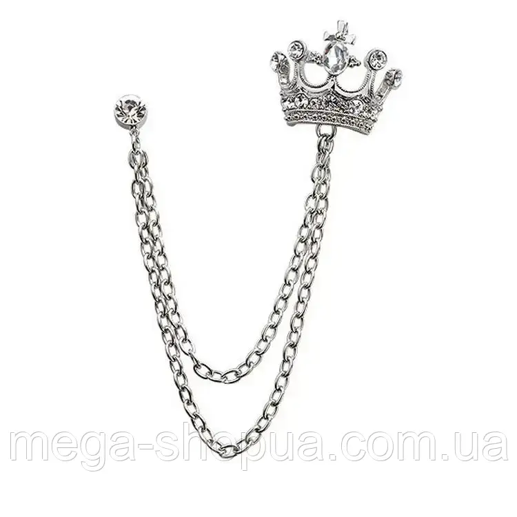 Брошка чоловіча "Crown".Чоловіча брошка. Ошатна прикраса брошка