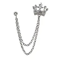 Брошка чоловіча "Crown".Чоловіча брошка. Ошатна прикраса брошка