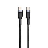 Кабель USB Remax RC-010 Sury 2 PD Type-C to Type-C Колір Сталевий, фото 4