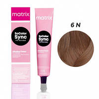 Крем-краска для волос без аммиака Matrix SoColor Sync 6N Темный блондин натуральный 90 мл prof
