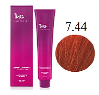 Крем-краска для волос ING Professional Coloring Cream 7.44 Русый медный интенсивный 100 мл prof