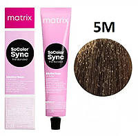 Крем-краска для волос без аммиака Matrix SoColor Sync 5M Светлый шатен мокко 90 мл prof