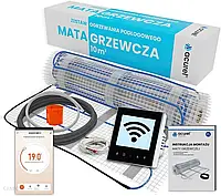 Обігрівач Dotykowy termostat regulator sterownik 16A WiFi + mata grzewcza 10m2 + akcesoria