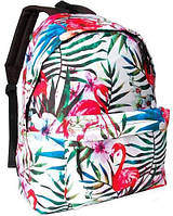 Разноцветный женский рюкзак с фламинго 20L Corvet Shopen Різнокольоровий рюкзак жіночий з фламінго 20L Corvet