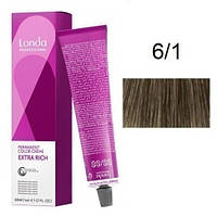 Крем-краска для волос Londacolor 6/1 Темный блондин пепельный 60 мл prof