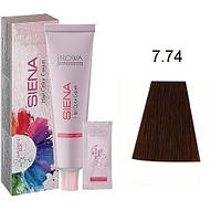 Крем-краска для волос jNOWA Professional Siena Chromatic Save 7/74 Очень светлый палисандр 90 мл prof