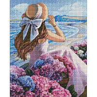 Алмазна мозаїка "Квітуче узбережжя" ©Kira Corporal Ідейка AMO7384 40х50 см mn