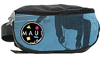 Мужская сумка на пояс бананка Paso MAUJ-510 синяя с черным Shopen Чоловіча сумка на пояс бананка Paso MAUJ-510