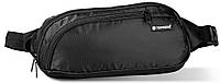 Безопасная мужская сумка на ремне Topmove черная бананка на пояс Shopen Безпечна чоловіча сумка на ремені