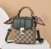 Детская мини сумочка клатч на плечо маленькая сумка для девочек Светлый с зеленым Shopen Дитяча міні сумочка