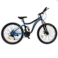 Гірський Велосипед TopRider 26 дюймів "910" Розмір рами 17 Синій