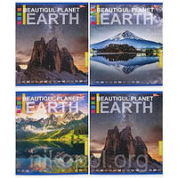 Тетрадь 96 листов линия, серия "Красивая планета Земля", белизна 100%