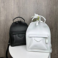 Женский мини рюкзак классический маленький рюкзачок для девочек черный Shopen Жіночий міні рюкзак класичний