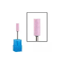 Фреза корундова Nail Drill "Цилиндр" диаметр 5 мм 45-28 розовая prof
