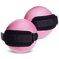 Мяч утяжеленный с манжетом (2x1,5LB) PRO-SUPRA WEIGHTED EXERCISE BALL 030-1_5LB (резина, d-11, розовый)