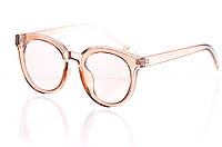 Круглые розовые имиджевые женские очки прозрачные для женщин для имиджа Shopen Круглі рожеві іміджеві жіночі
