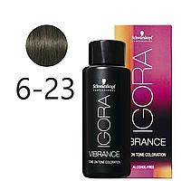 Краска для волос Schwarzkopf Professional Igora Vibrance 6-23 Темный русый сандре пепельный 60 мл prof