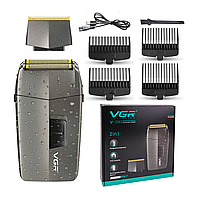 Шейвер чоловічий для гоління 2В1 VGR V-086 чоловіча електробритва Shopen