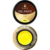 Гель-паста F.O.X Gel paste 005 желтый 5 мл prof