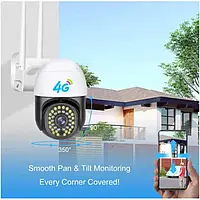 🔥Вулична поворотна IP камера GSM 4G OEMG Програма – V380 Pro