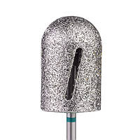 Фреза алмазная Nail Drill Twister - 488 016, для педикюра, диаметр 16 мм зеленая насечка prof