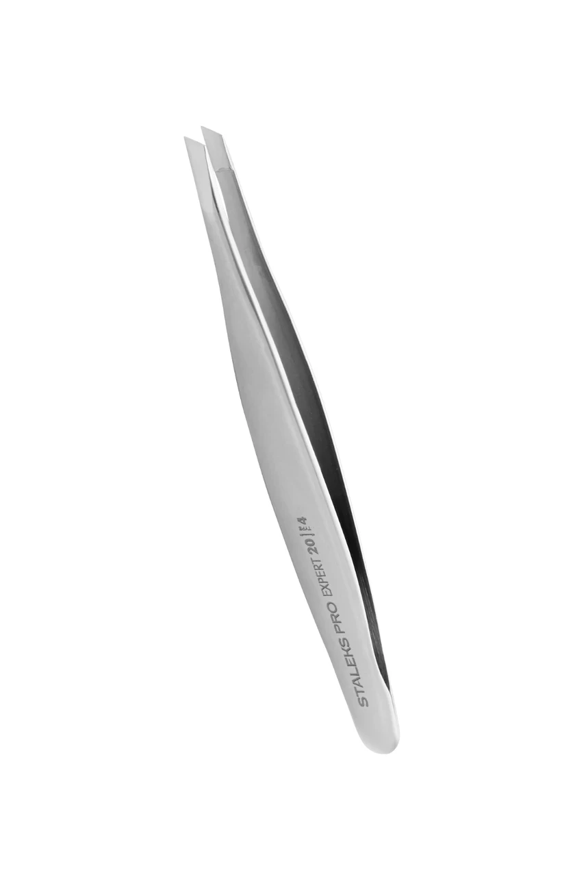Пінцет для брів STALEKS PRO EXPERT TE-20/4 (вузькі скошені кромки)