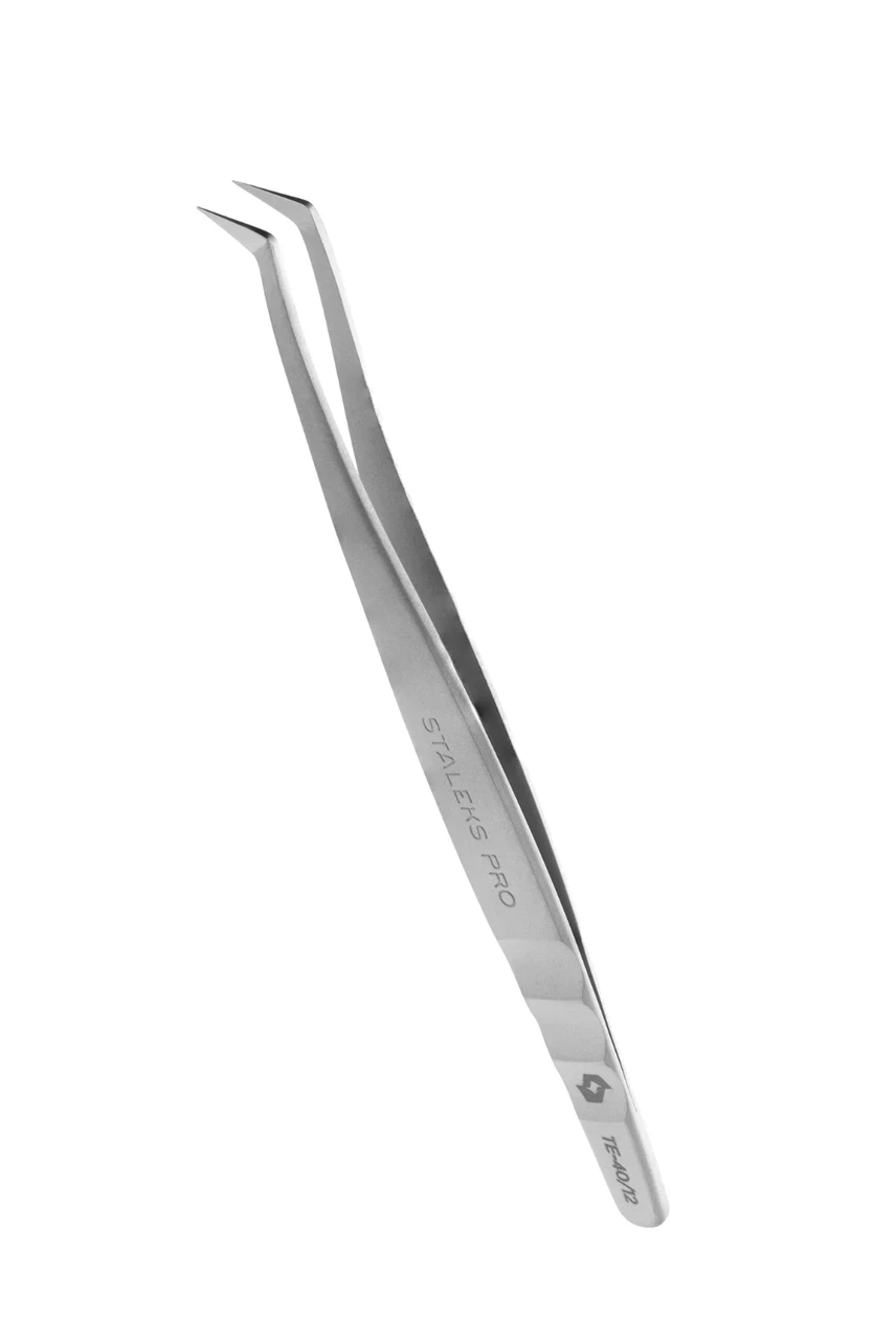 Пінцет для вій STALEKS PRO EXPERT TE-40/12 (чобіток, 65')