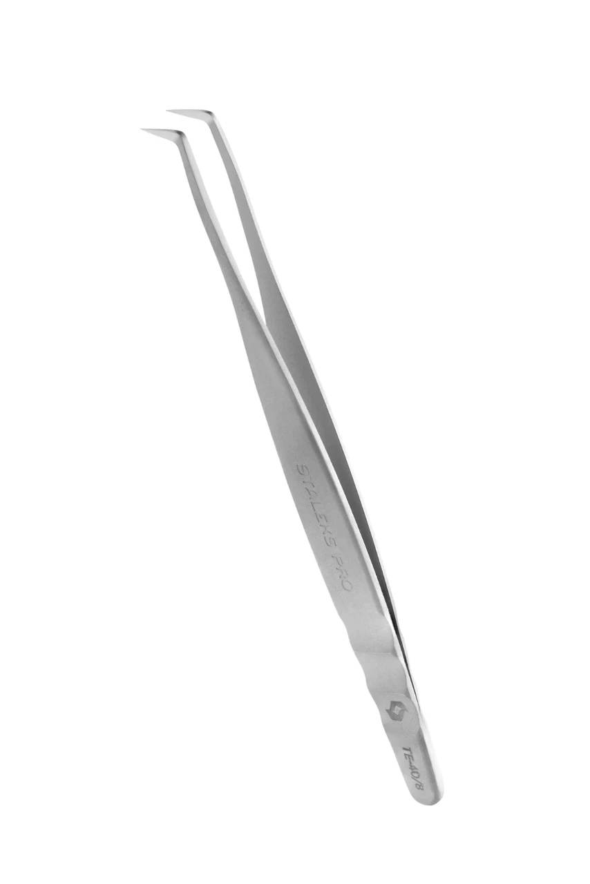 Пінцет для вій STALEKS PRO EXPERT TE-40/8 (L-подібний,85')