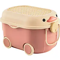 Багатофункціональний ящик для 
зберігання іграшок "Каченя Оранж", 
на колесах, середній