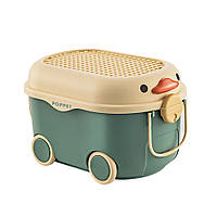 Багатофункціональний ящик для зберігання іграшок "Каченя Грін", на колесах, середній