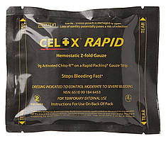 Компрес, просочений гемостатичним препаратом Celox з хітозаном Celox Medical Rapid Hemostatic Z-fold Gause