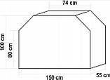 Чохол для садового гриль 150 X 55 X 100 см від дощу та пилу Lund 99762 чорний oxford 210 D Польща, фото 3