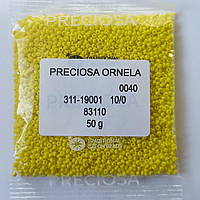 Бисер чешский Preciosa натуральный желтый 50г 10/0 83110