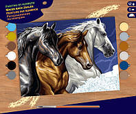 Sequin Art Набор для творчества PAINTING BY NUMBERS SENIOR Дикие лошади Купи И Tochka
