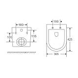 Унітаз підвісний Mixxus Premium Ellipse-0301-R 495x365x365mm, система змиву Rimless (MP6460), фото 3