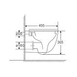 Унітаз підвісний Mixxus Premium Ellipse-0301-R 495x365x365mm, система змиву Rimless (MP6460), фото 4