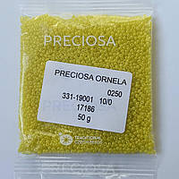 Бисер чешский Preciosa перламутровый желтый 50г 10/0 17186